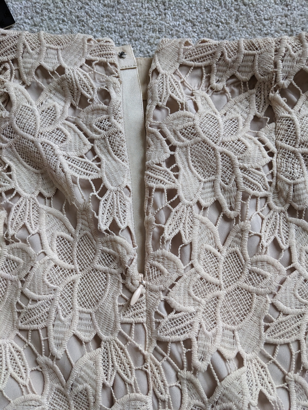 Russell Kemp Beige Lace Pencil Skirt - Picture 3 of 4